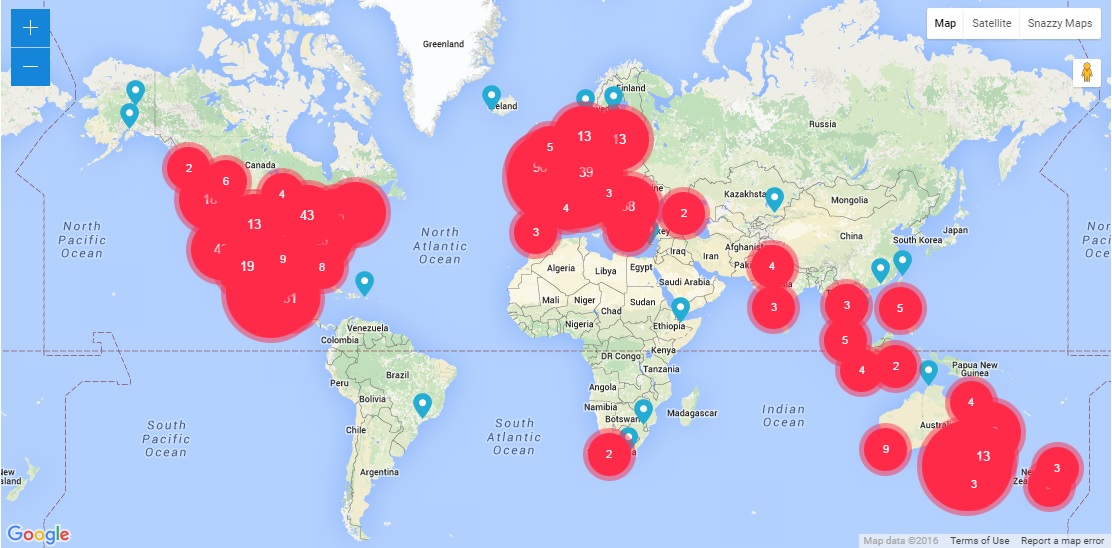 global map of places that offer Suspended Coffee